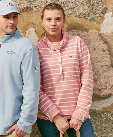 Ladies Classic Stripe Chappy Cowlneck